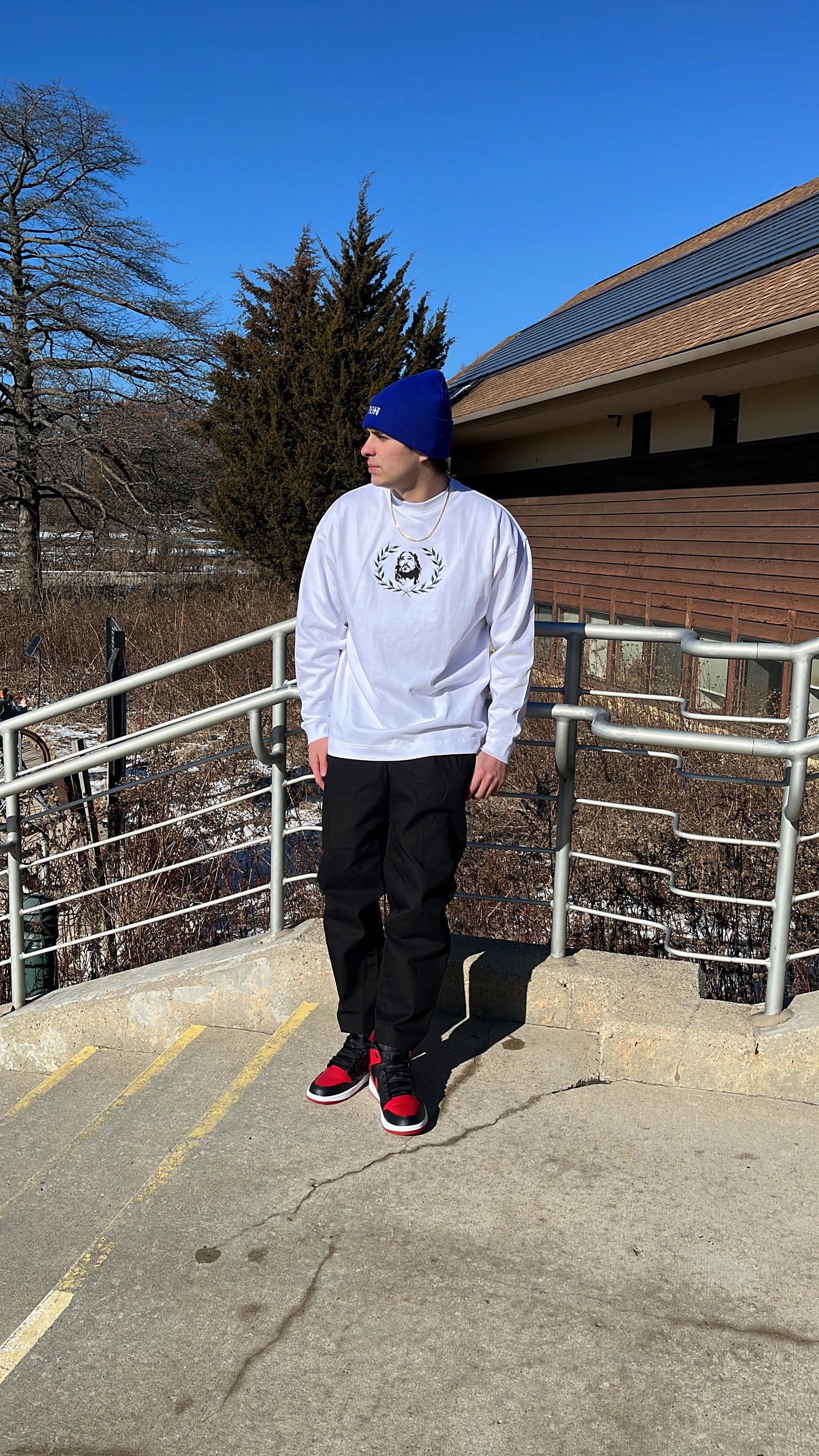 Long Sleeve Jesus Christ embroidery