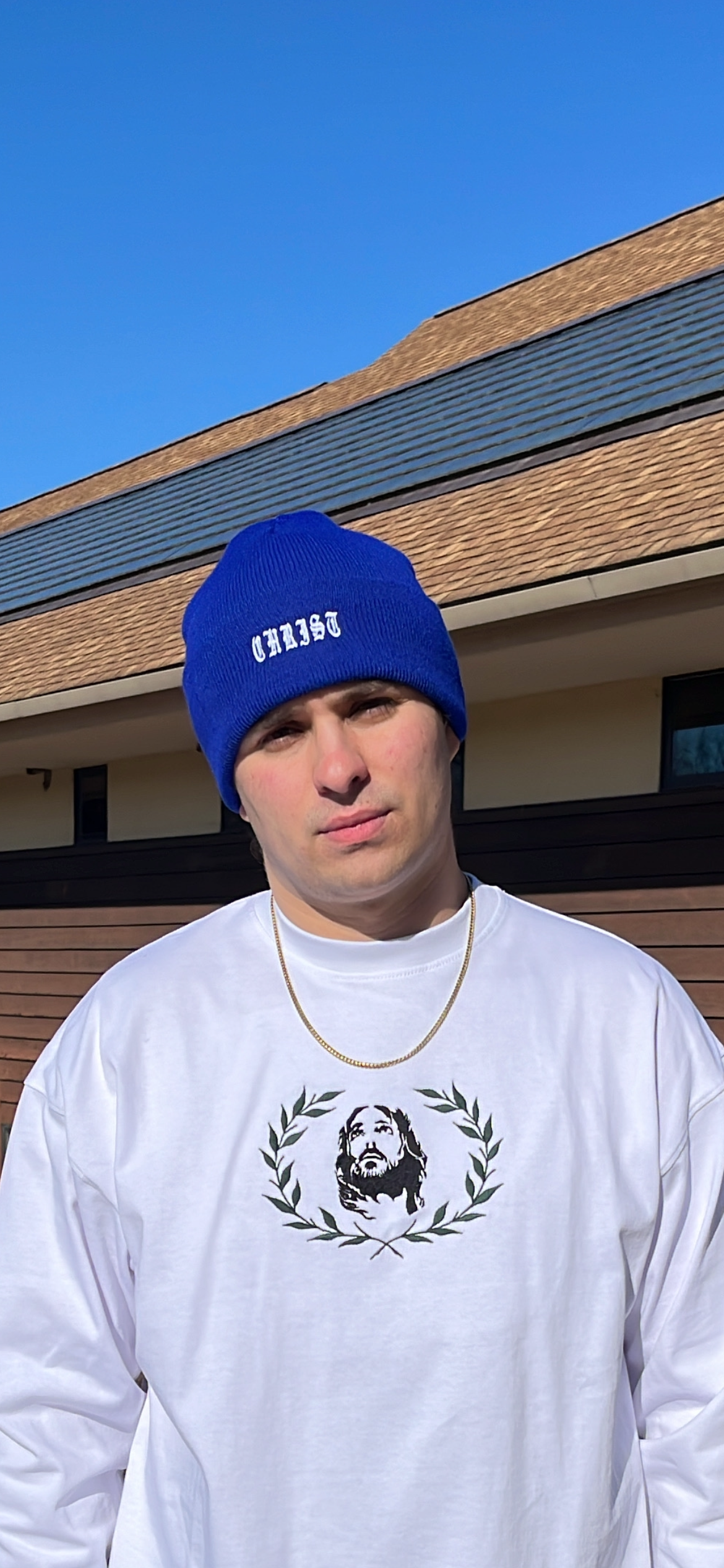 CHRIST royal blue beanie -FINAL SALE